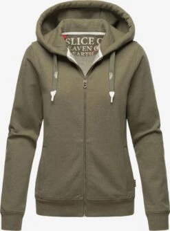 NAVAHOO Sweatjakke 'Engelshaar' Oliven
