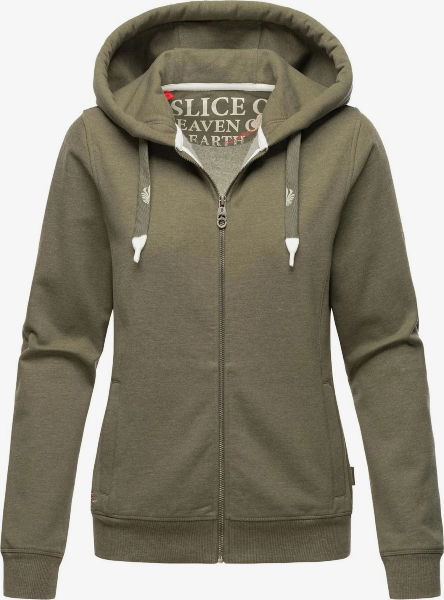 NAVAHOO Sweatjakke 'Engelshaar' Oliven