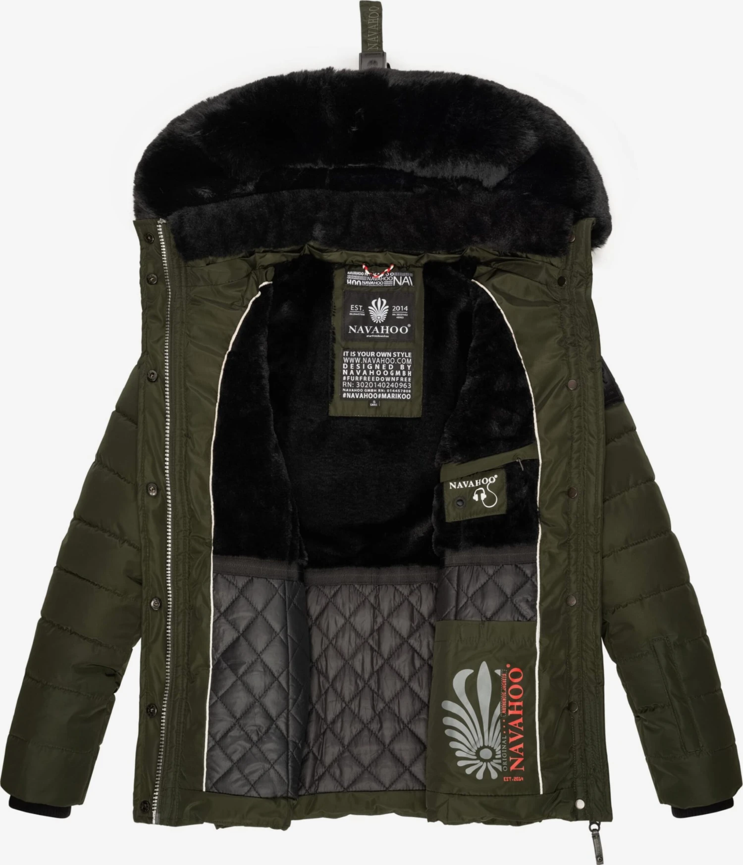 NAVAHOO Vinterjakke 'Milianaa' Kaki 9 NAVAHOO Vinterjakke 'Milianaa' Kaki - Bilde 7