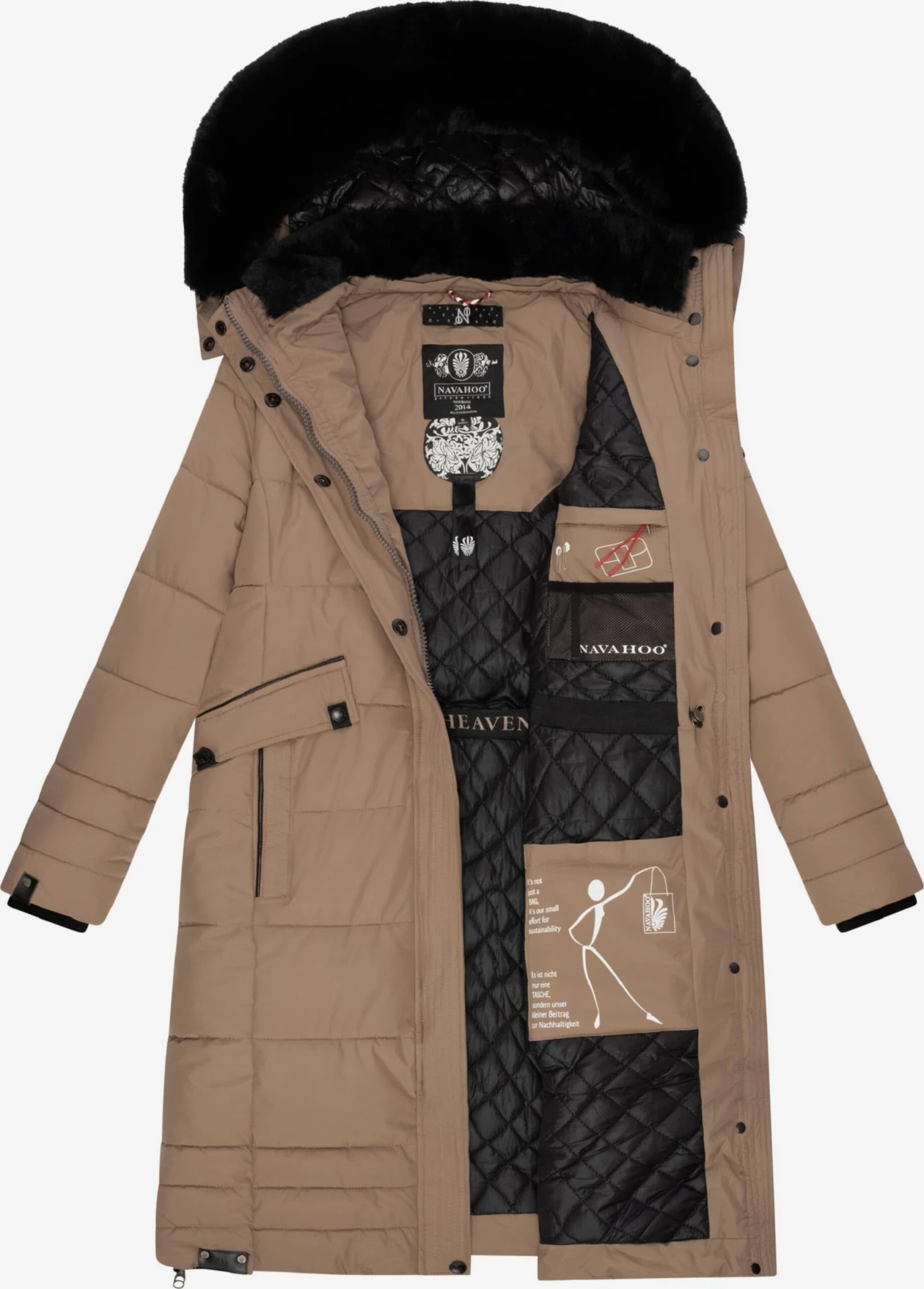 NAVAHOO Vinterfrakk 'Fahmiyaa' Lysebrun 8 NAVAHOO Vinterfrakk 'Fahmiyaa' Lysebrun - Bilde 6
