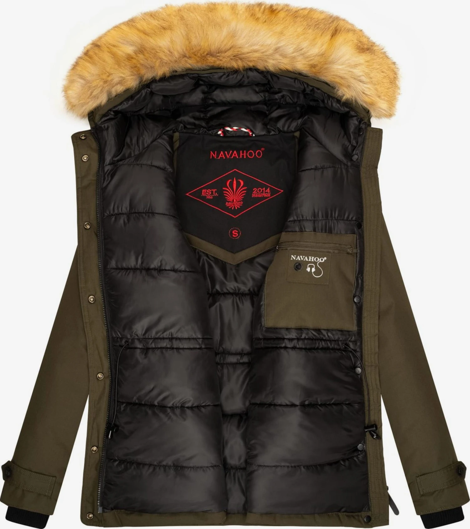 NAVAHOO Vinterjakke 'Laura' Kaki 7 NAVAHOO Vinterjakke 'Laura' Kaki - Bilde 5