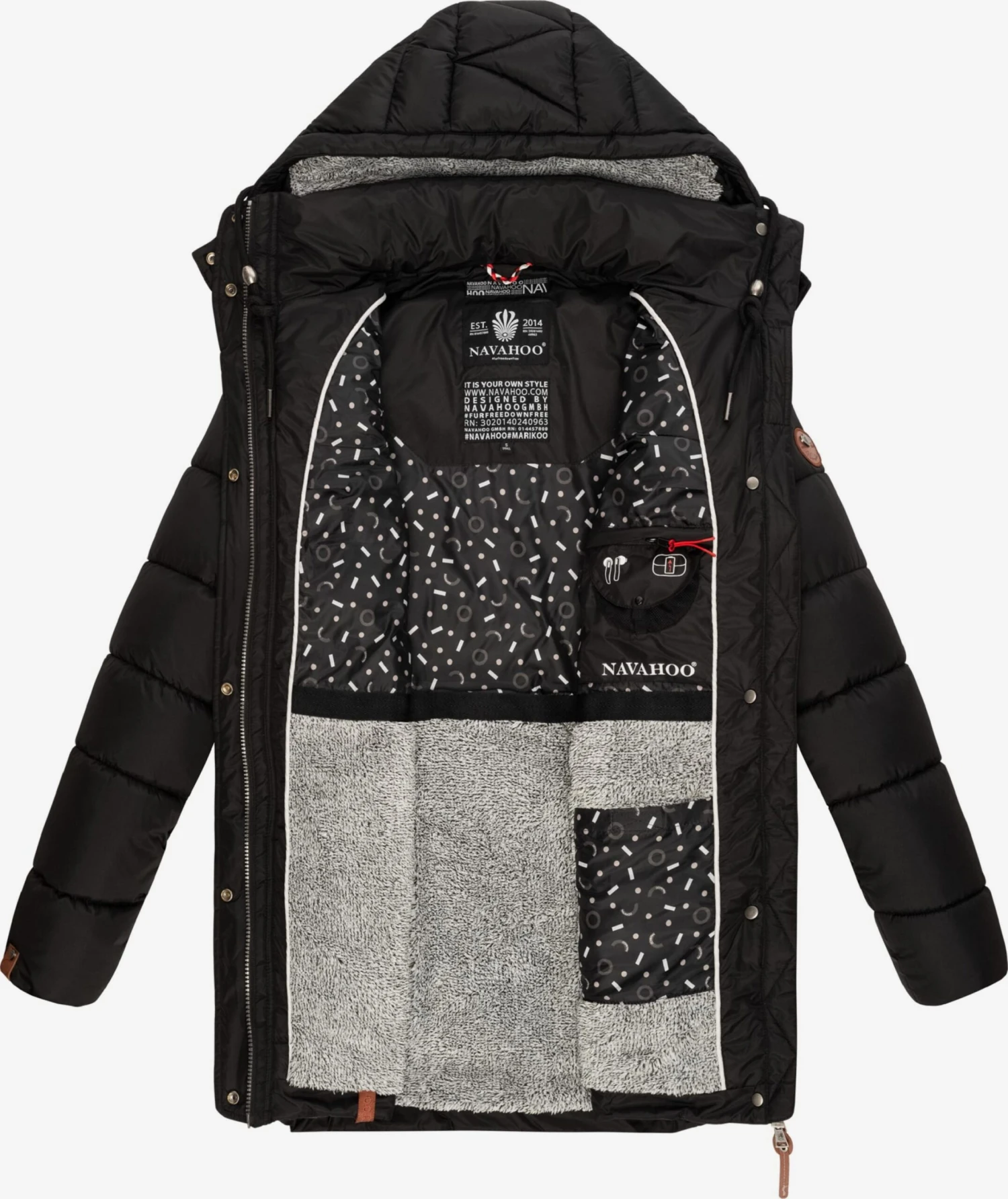 NAVAHOO Vinterfrakk 'Dalie' Svart 7 NAVAHOO Vinterfrakk 'Dalie' Svart - Bilde 5